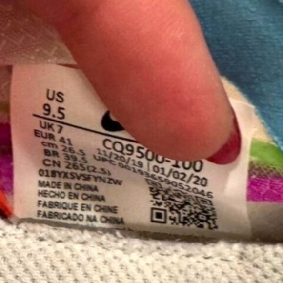 NIKE Zoom X Vista Grind Sneakers Womens 9.5 CQ9500-100 Green Strike Vivid Purple - Picture 9 of 9